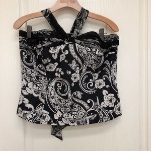 White House 12 Halter Paisly Top 228